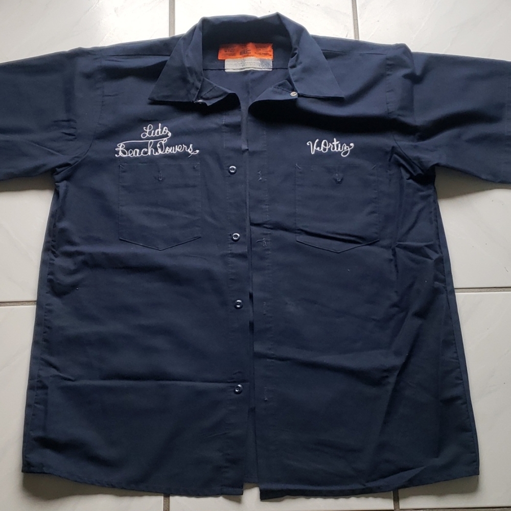 Vintage rare "Lido Beach Towers" work shirt